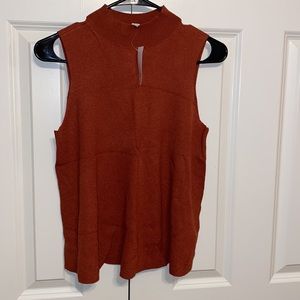 Loft Mock Neck Sleeveless Sweater